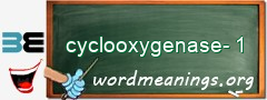 WordMeaning blackboard for cyclooxygenase-1